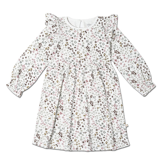 Organic Ruffle Sleeve Dress - Garden by Makemake