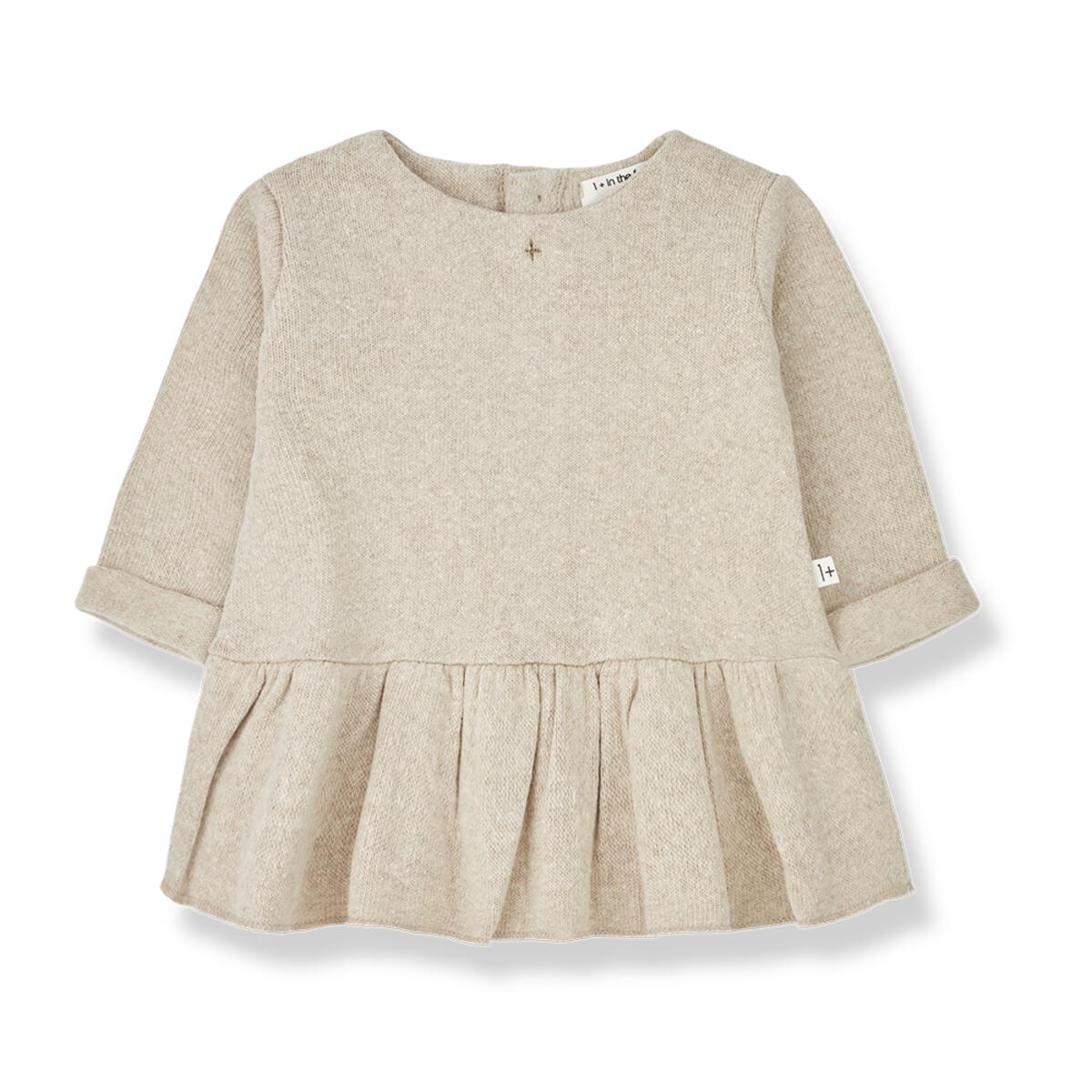 cecile dress in beige by 1+ in the family