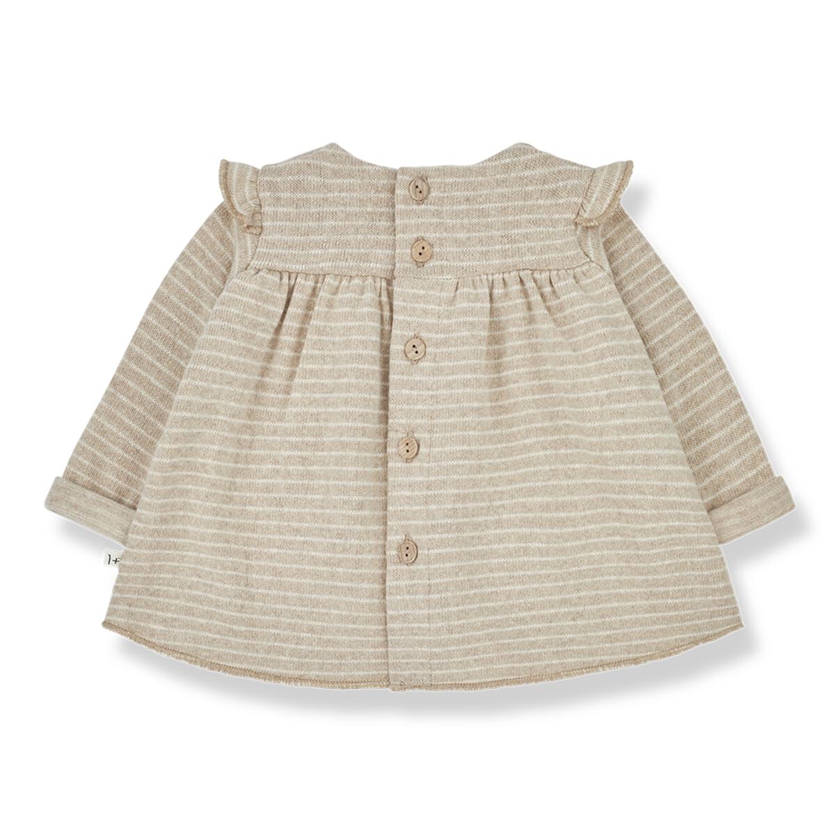lili dress in beige by 1+ in the family
