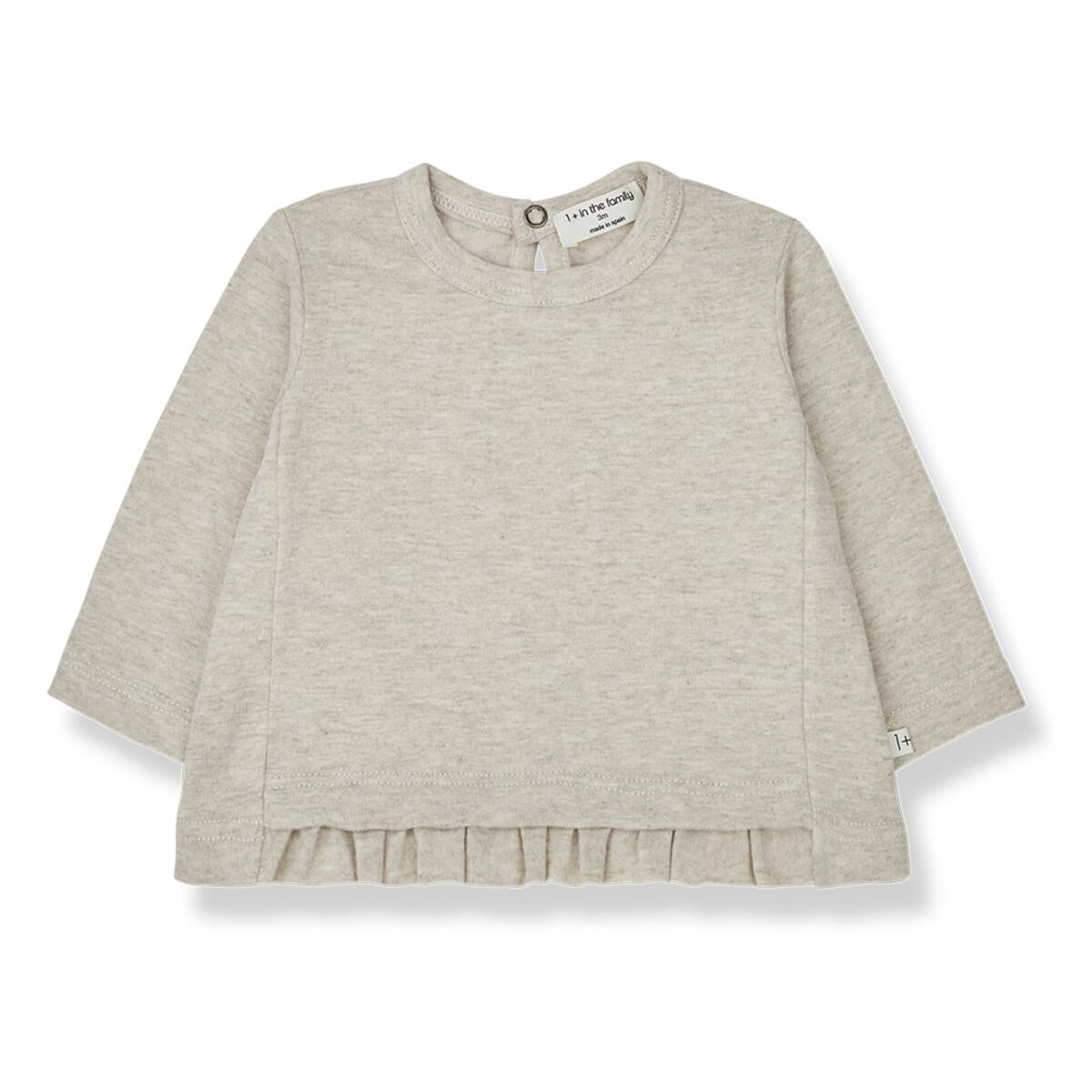 julie girly t-shirt in oatmeal by 1+ in the family