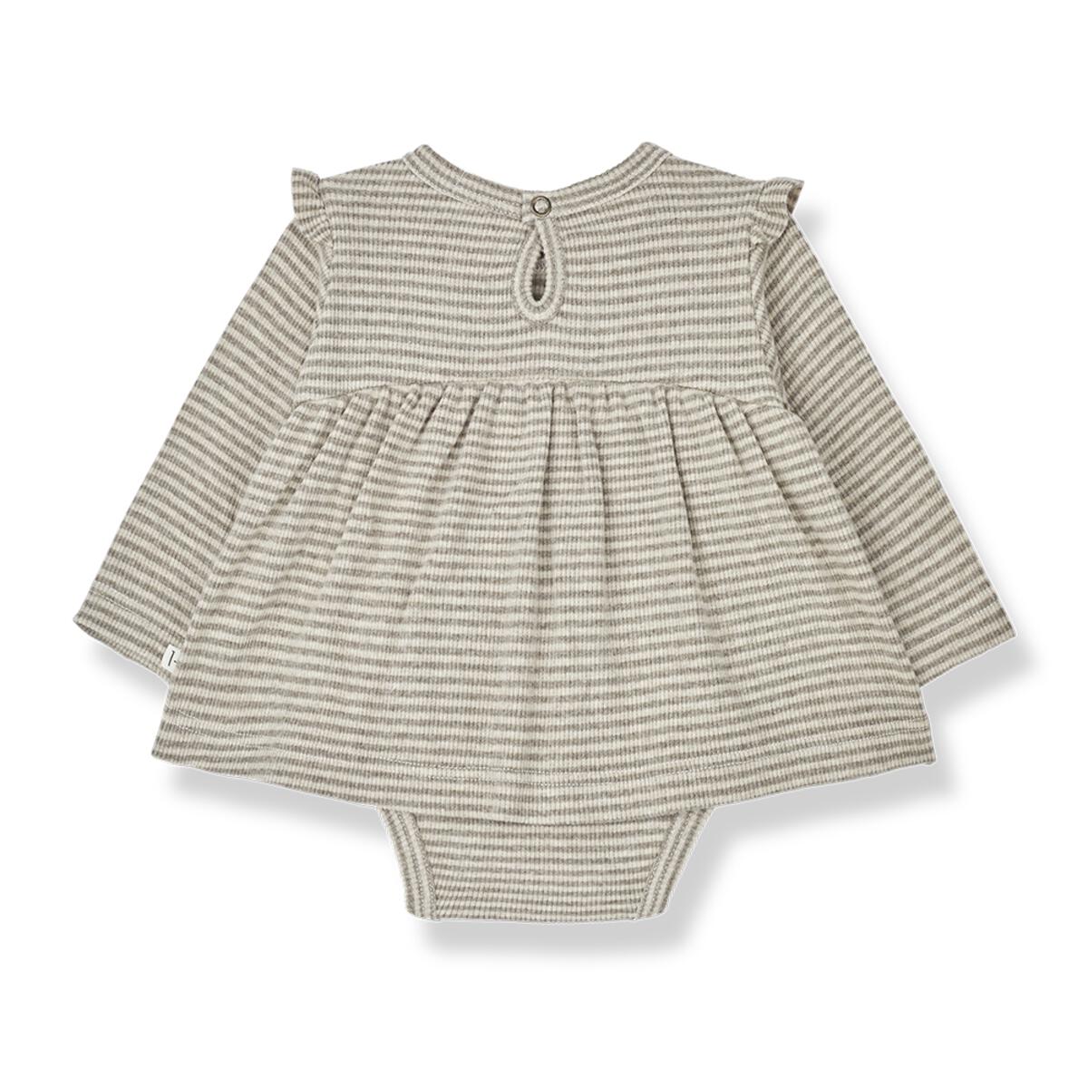 izet body dress in oatmeal-taupe by 1+ in the family