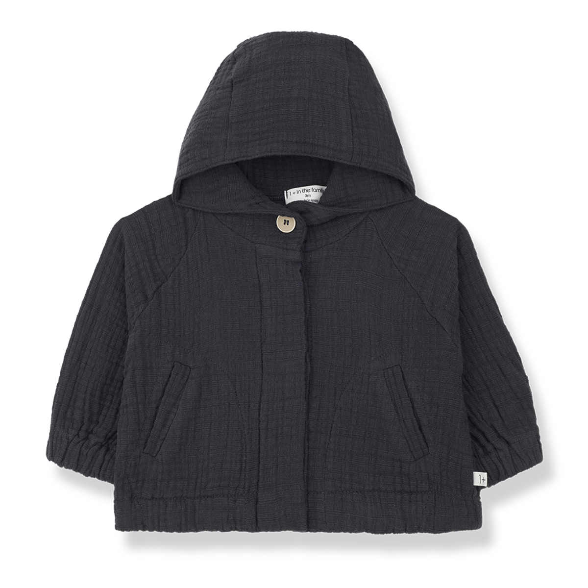 Gennaro Hood Jacket - Anthracite by 1+ in the family