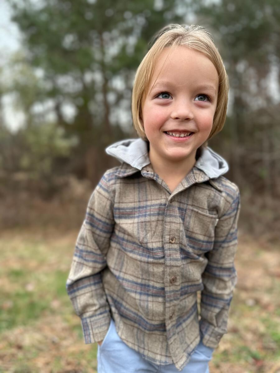 Erin Hooded Shirt - Beige Plaid by Me & Henry