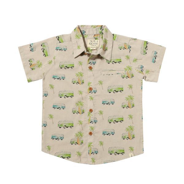 MAUI Grey Camper Vans Printed Shirt by Me & Henry
