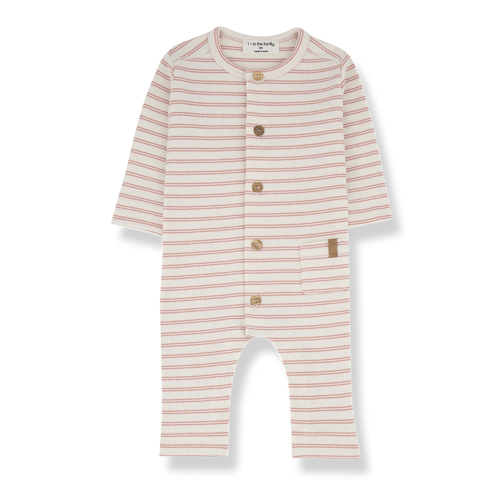 sander jumpsuit - coral by 1+ in the family