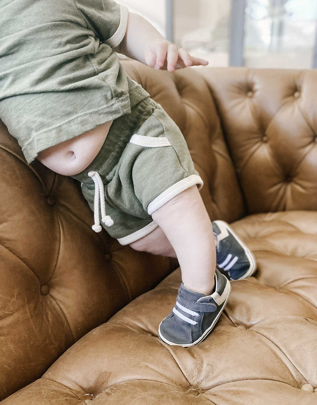 Adam First Kicks Charcoal Leather by Robeez