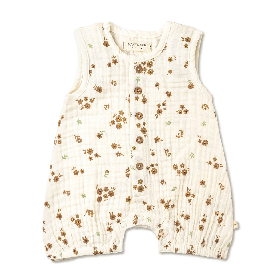 Organic Sleeveless Bubble Romper- Bohemia by Makemake