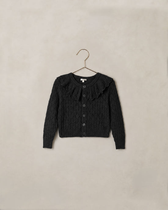 Ruffle Cardigan Sweater || Black by Noralee