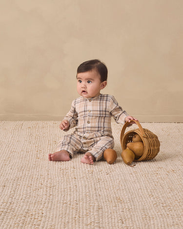 Pocketed Woven Jumpsuit || Fall Plaid by Quincy Mae