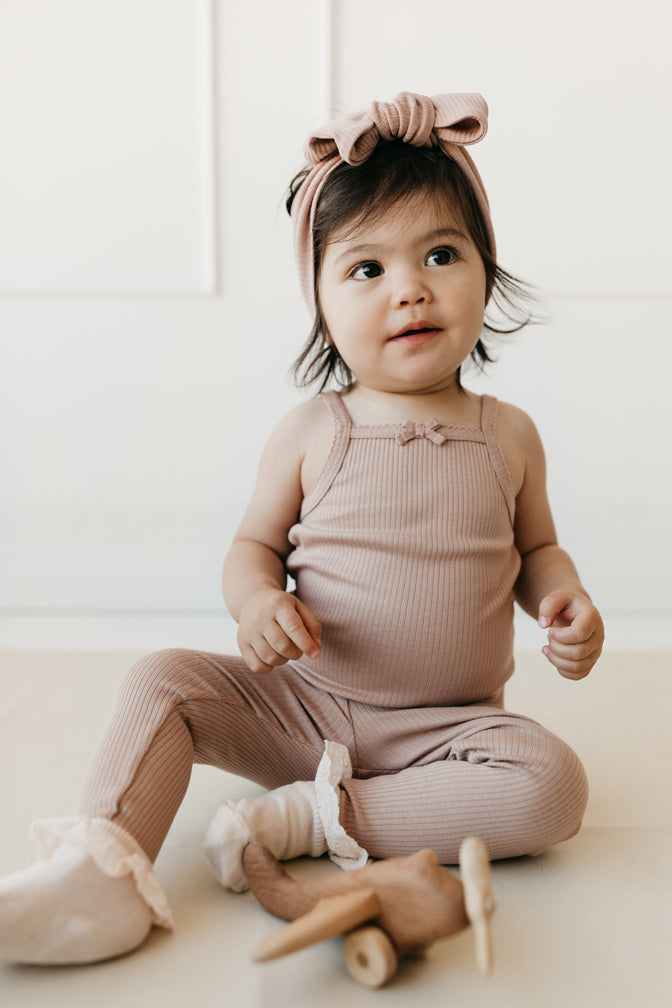 Organic Cotton Modal Singlet Bodysuit - Parfait by Jamie Kay