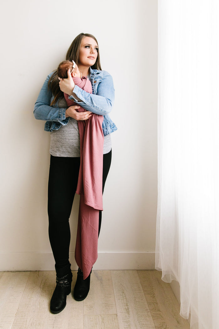 Marjorie Ribbed Swaddle Blanket by Lou Lou & Company