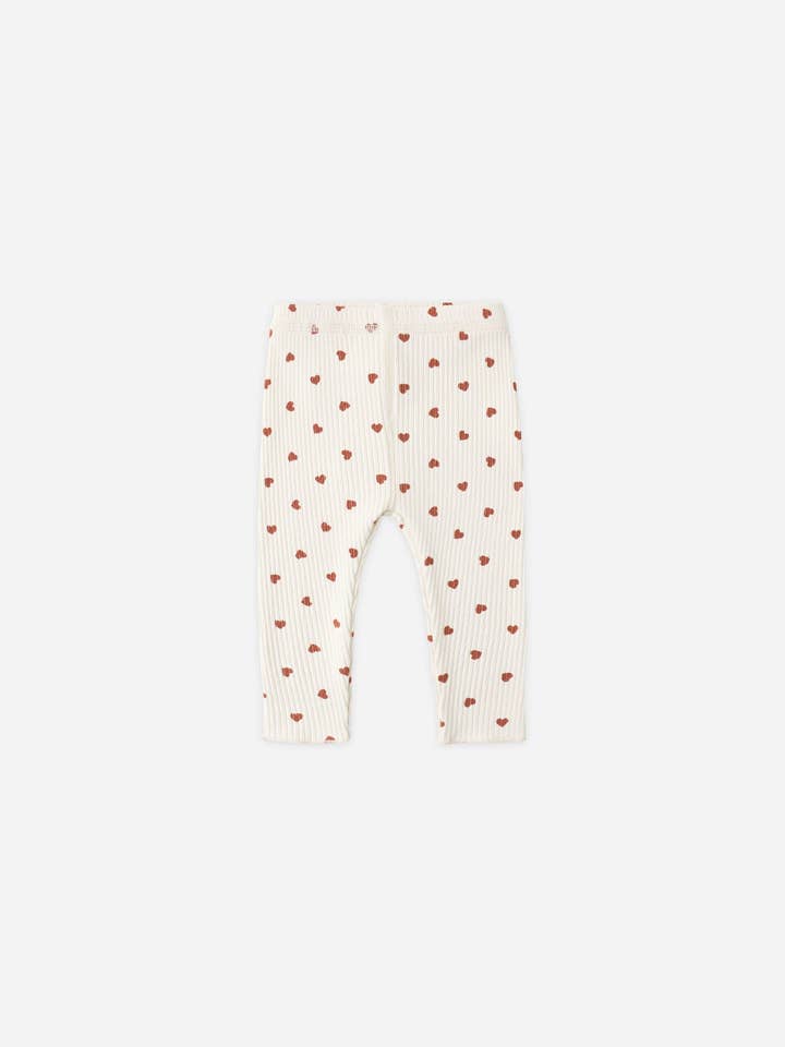 Ribbed Legging || Red Hearts by Quincy Mae