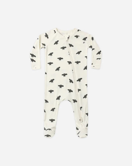 Bamboo Zip Footie || Bats by Quincy Mae