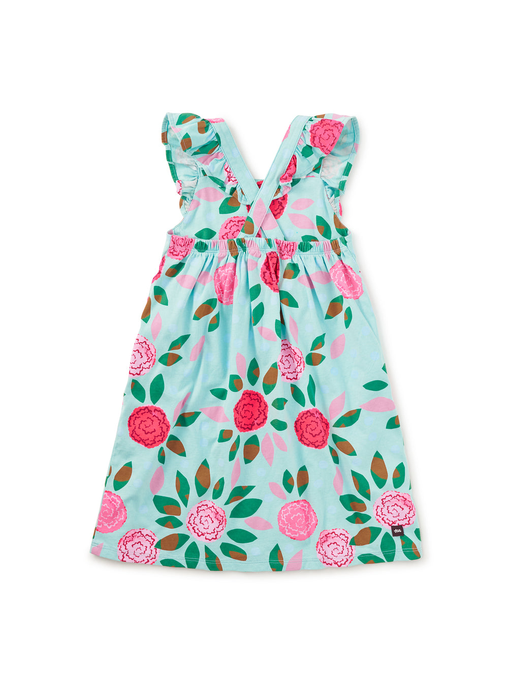 Ruffle Strap Dress- Spinning Carnations by Tea Collection