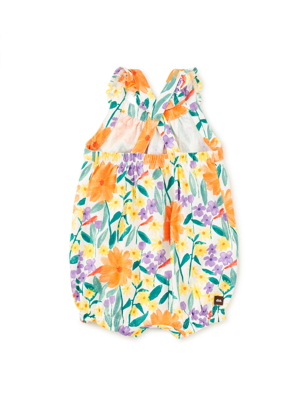 Cross-Back Baby Romper- Watercolor Floral by Tea Collection