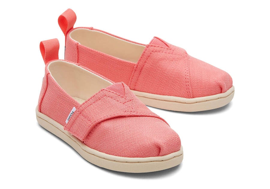 Tiny Kids Alpargata in Peach by TOMS