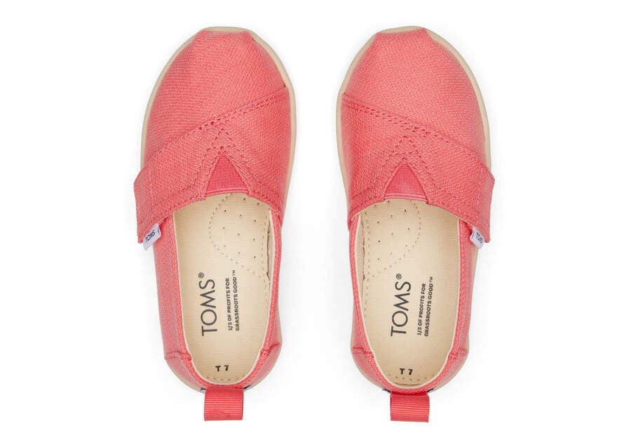 Tiny Kids Alpargata in Peach by TOMS