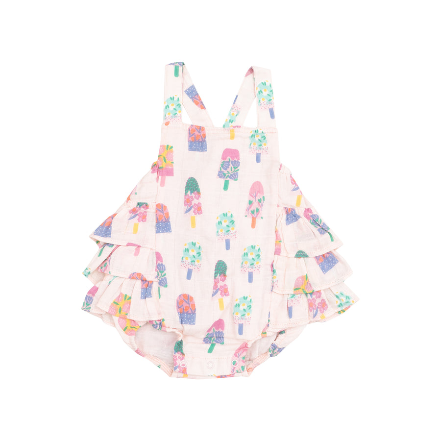 Ruffle Sunsuit - Floral Popsicles by Angel Dear