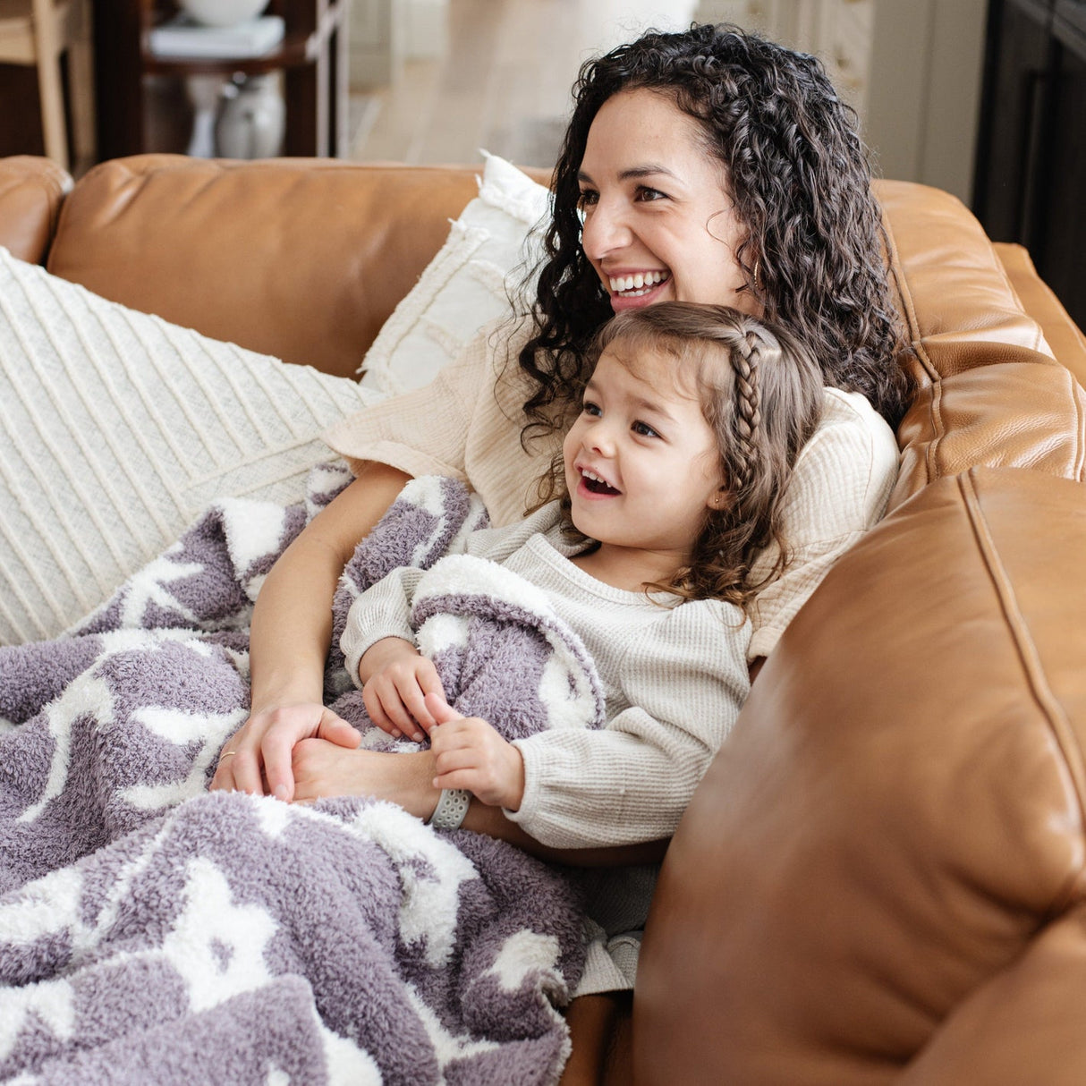 Double-Layer Bamboni Receiving Blanket in Pansy by Saranoni