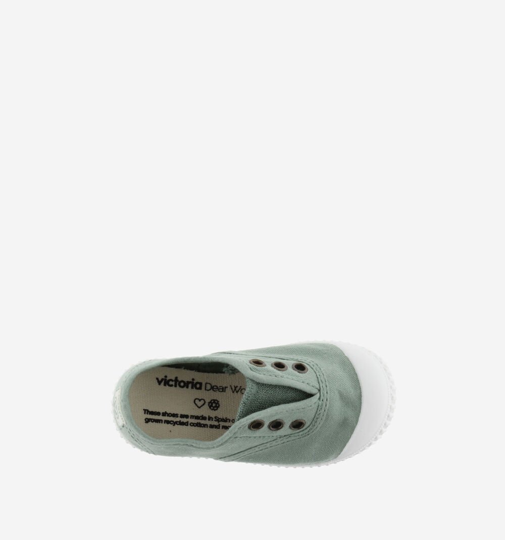 INGLESA DREC® CANVAS PLIMSOLL ELASTIC - JADE by Victoria Barefoot