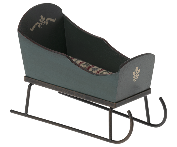 Sleigh, Mouse- Green by Maileg