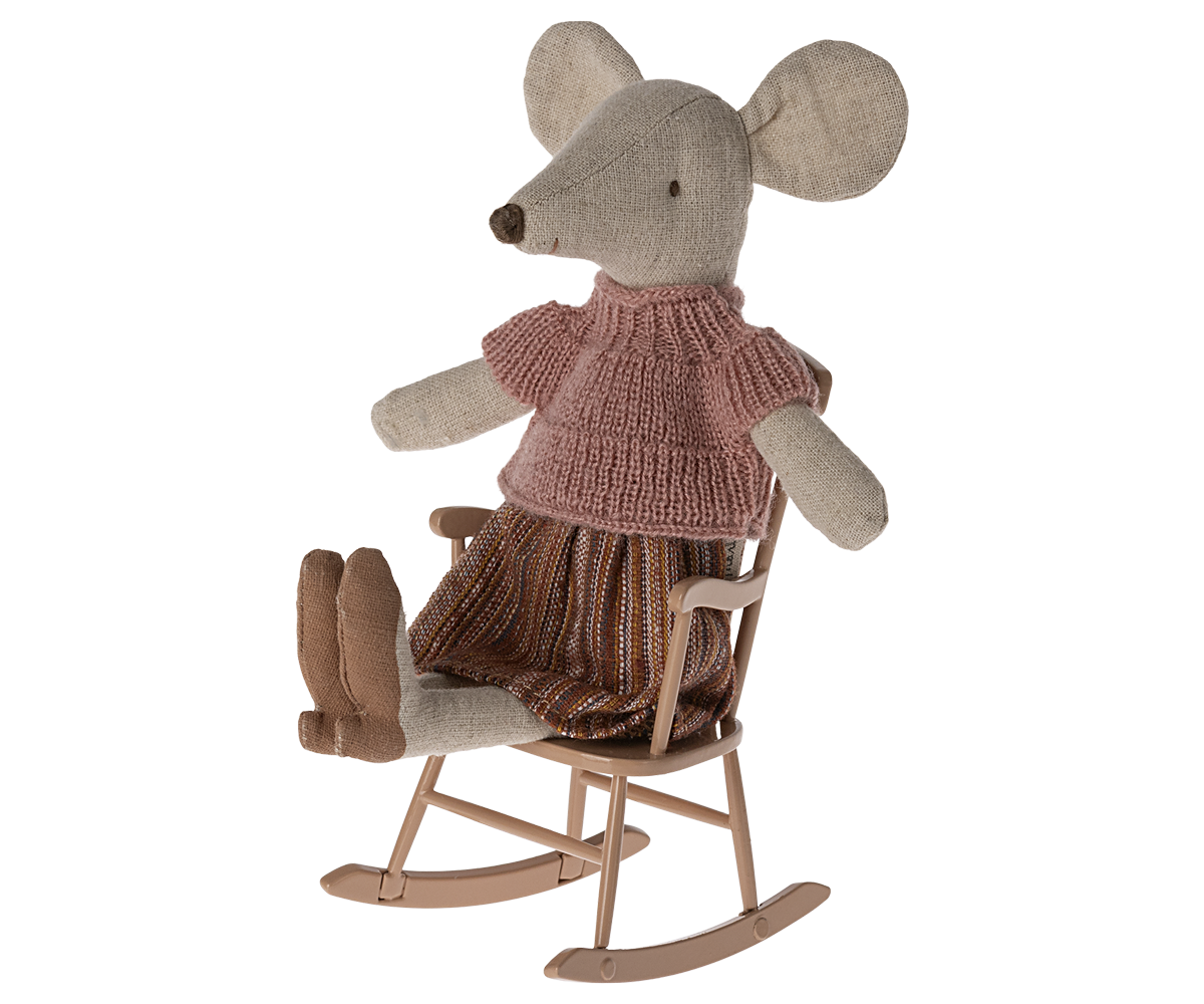 Rocking chair, Mouse - Dark Powder by Maileg