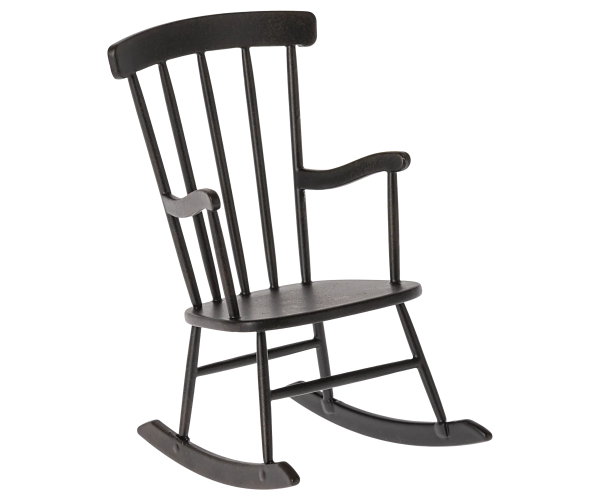 Rocking Chair, Miniature - Anthracite by Maileg