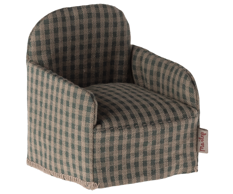 Chair, Mouse - Green checker by Maileg