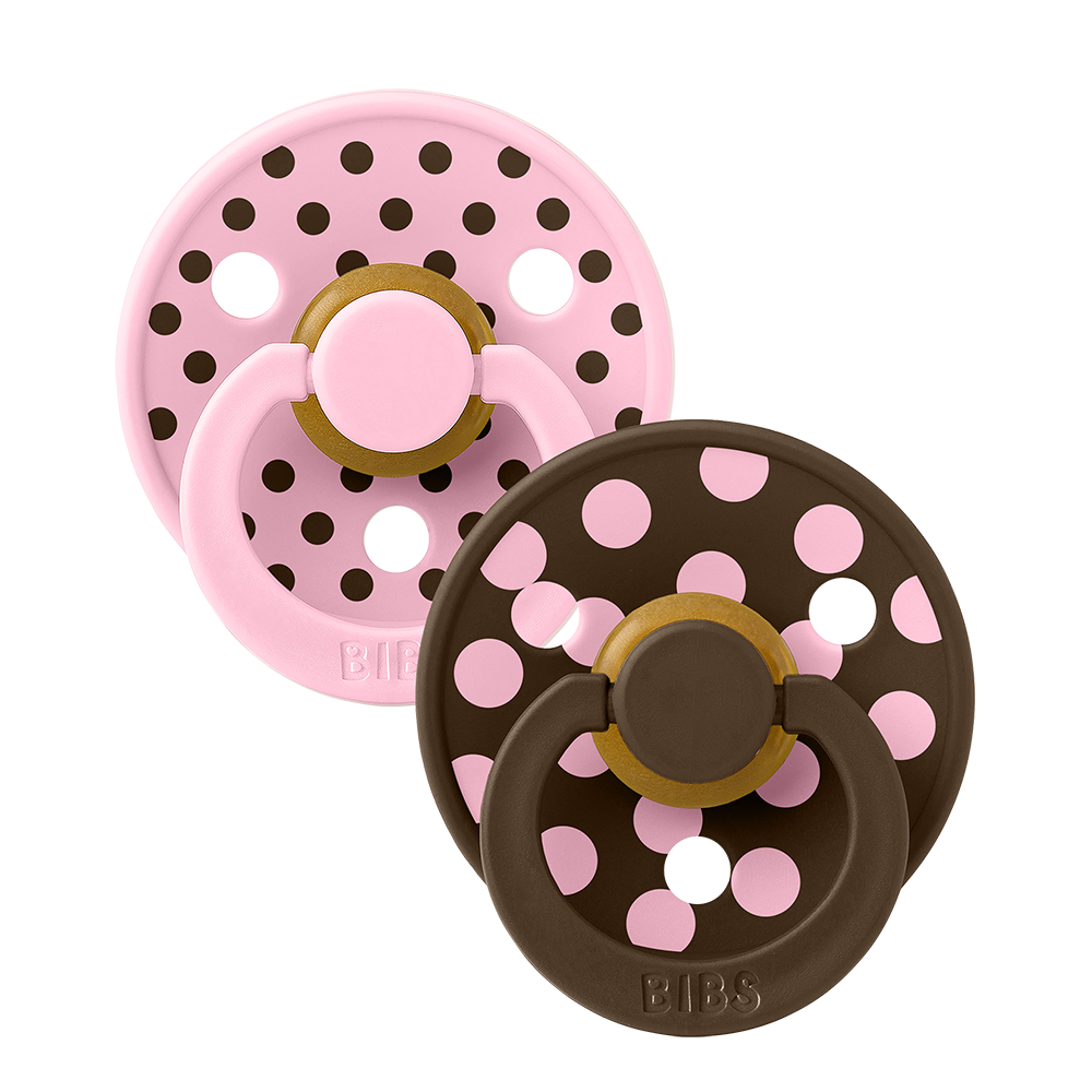Studio Colour 2 Pack- Polka Baby/ Pink Mocha by Bibs