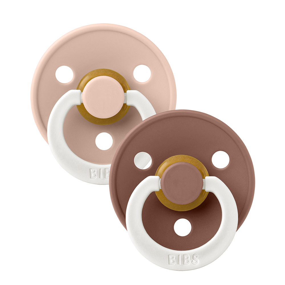 Colour GLOW Pacifiers 2 Pk- Blush/Woodchuck by Bibs