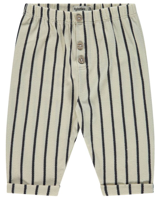Baby Boy's Relaxed Fit Sweatpants- Off White Stripes by Babyface