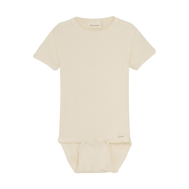 Infant/kid Girl Body SS Rib- Cream by Minymo