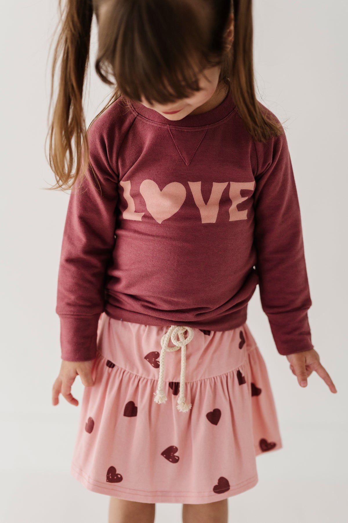 Raglan Sweatshirt- Love in Ruby by Babysprouts