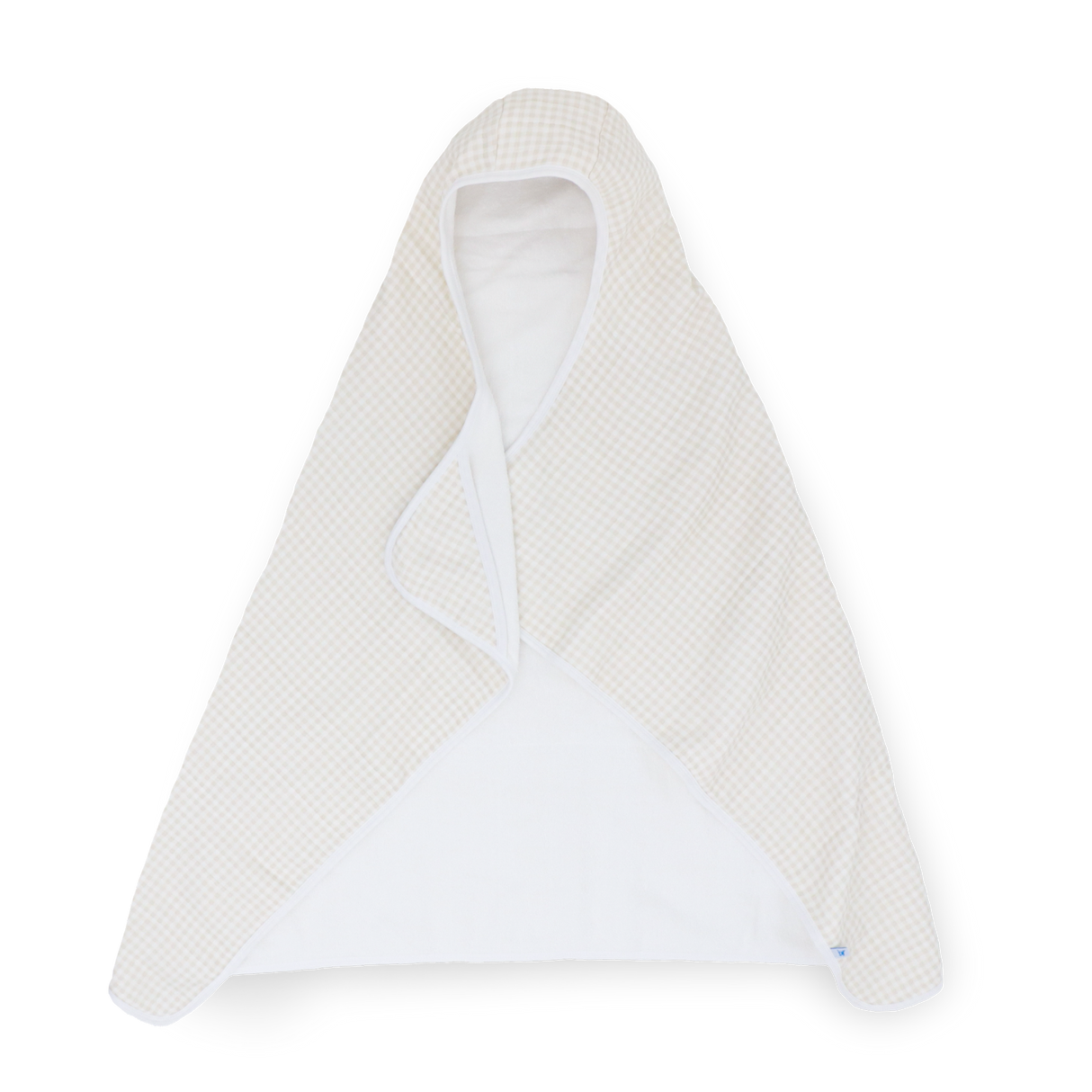 Toddler Hooded Towel - Tan Gingham by Little Unicorn