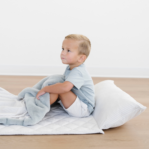 Minky/Faux Fur Nap Mat- Stripes by Saranoni