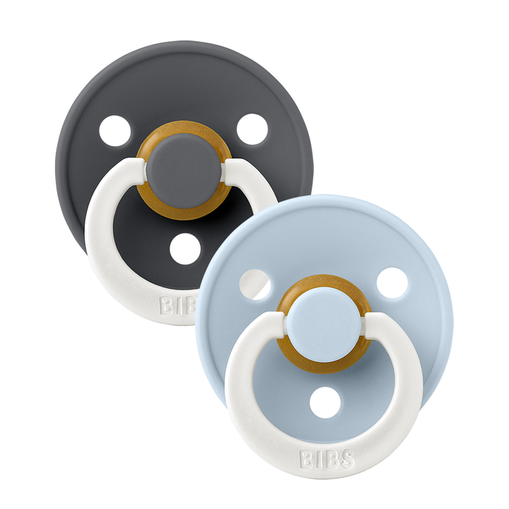 Colour GLOW 2 PACK - Iron/Baby Blue by BIBS