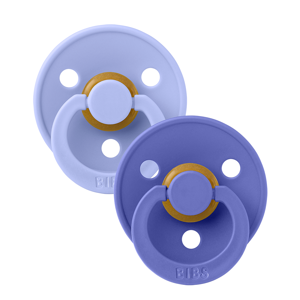 Colour Pacifiers 2 Pk- Hush/Grape by Bibs