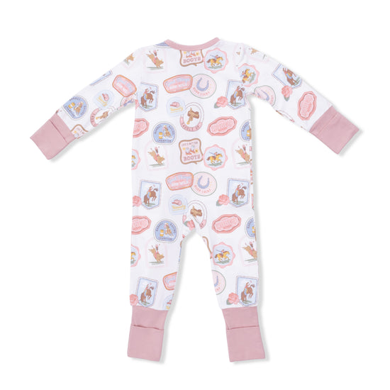 Convertible Romper- Rodeo Patches Pink by Angel Dear