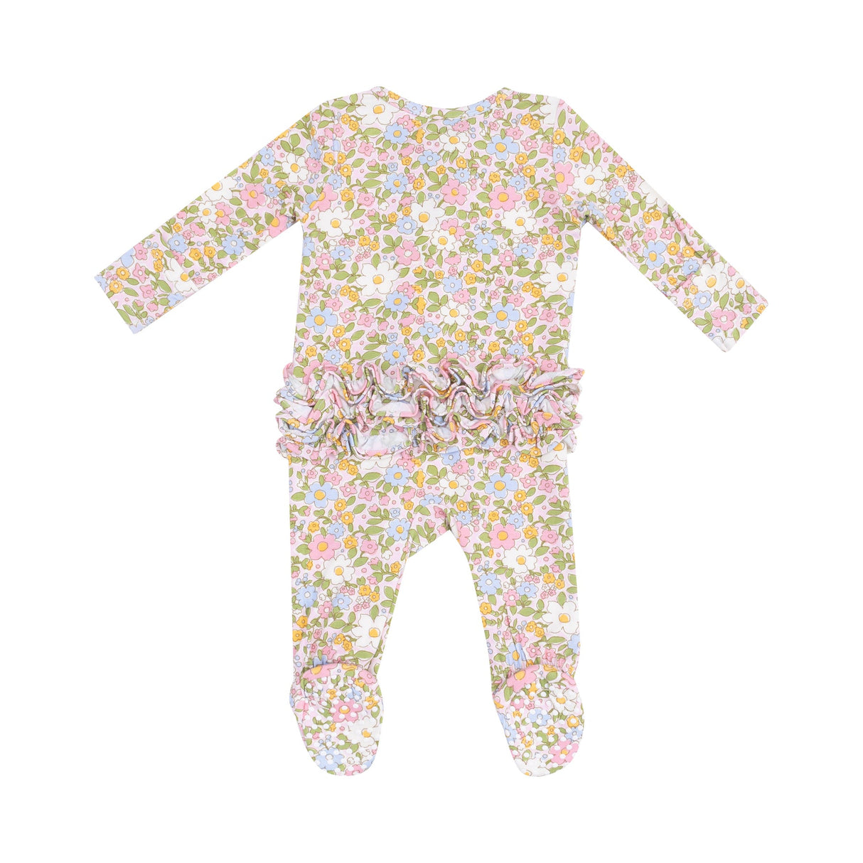 2 Way Zipper Ruffle Front Footie - Bubbly Baby Calico by Angel Dear