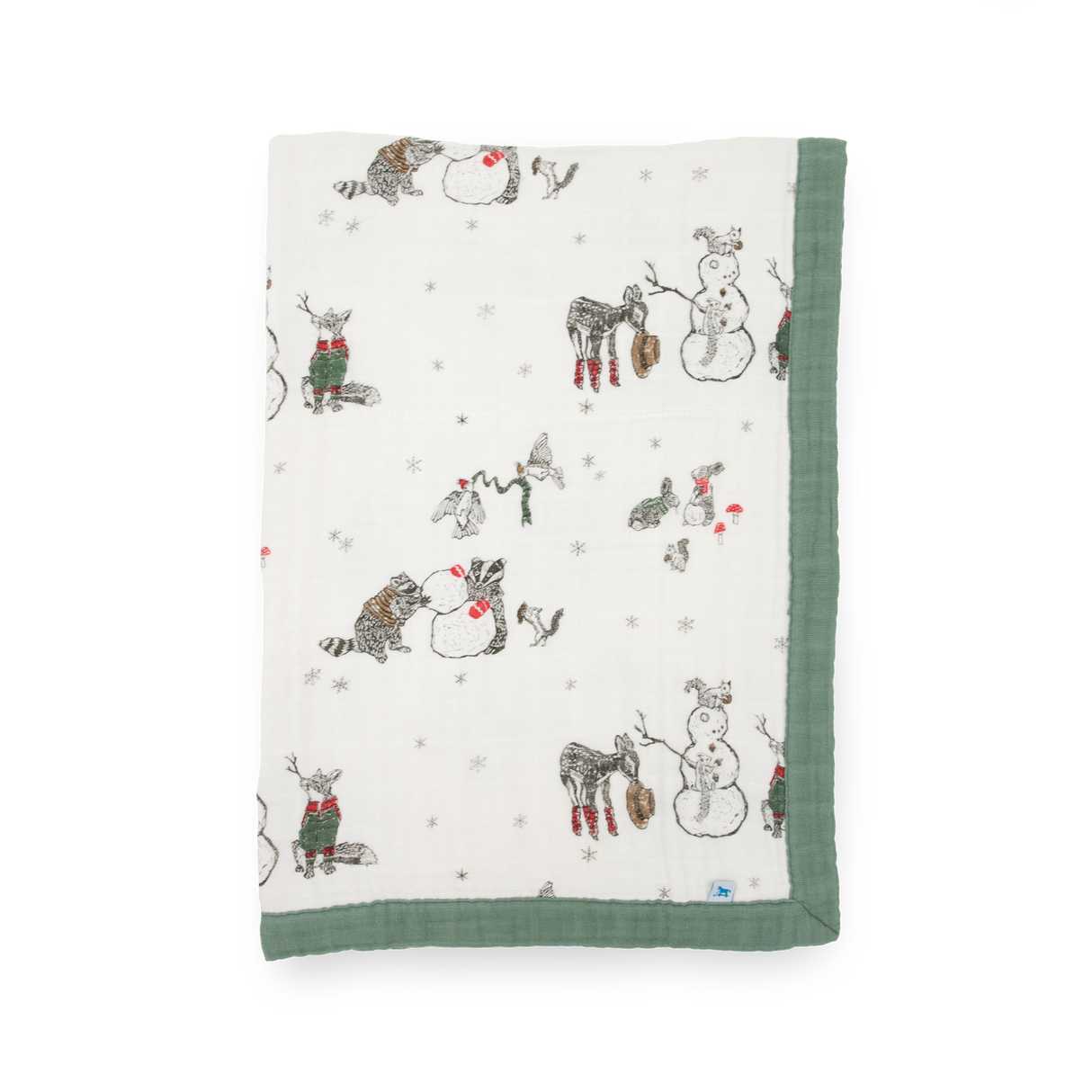 Cotton Muslin Baby Quilt - Snow Day by Little Unicorn