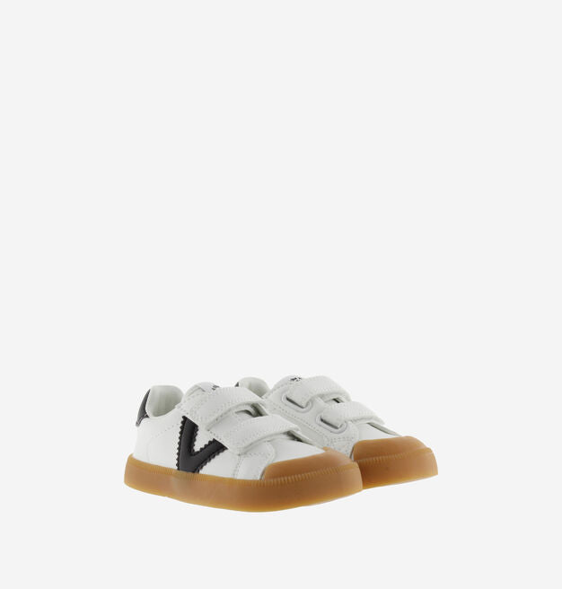 Oliver Straps Barefoot Leather + Contrast- Blanco by Victoria