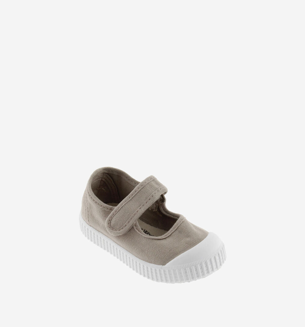 Drec Canvas Mary Jane- Beige by Victoria Shoes
