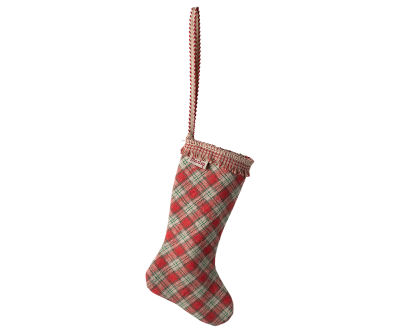 Stocking ornament, Checker - Red by Maileg