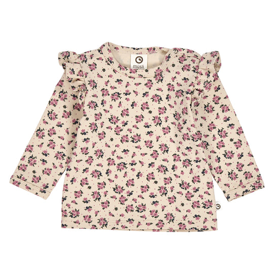 Zinnia Floral Printed Frill Top by Musli
