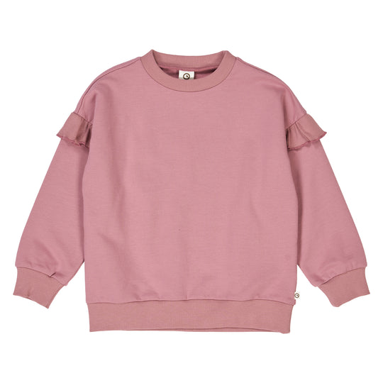 Cozy Me Frill Sweatshirt- Nostalgia Rose by Musli