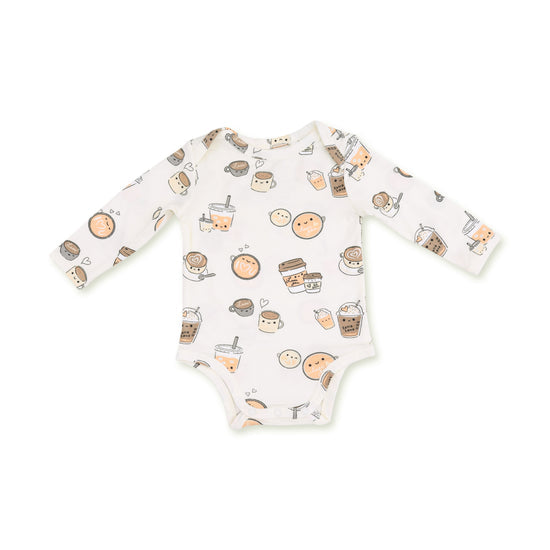 Long Sleeve Bodysuit- Love You A Latte by Angel Dear