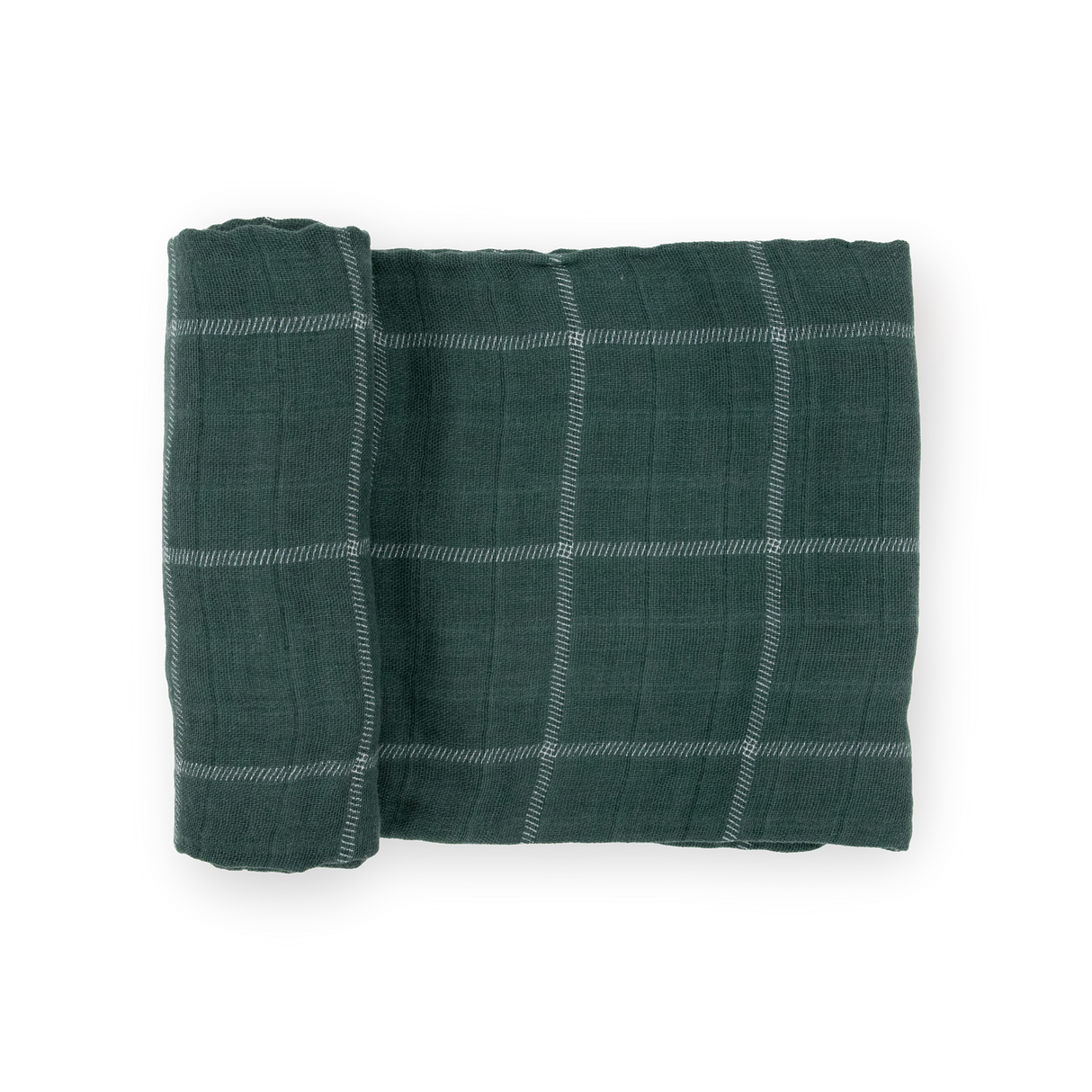 Cotton Muslin Swaddle Blanket - Evergreen Plaid by Little Unicorn