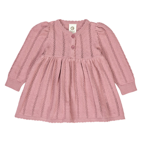 Pointelle Knit Dress- Nostalgia Rose by Musli