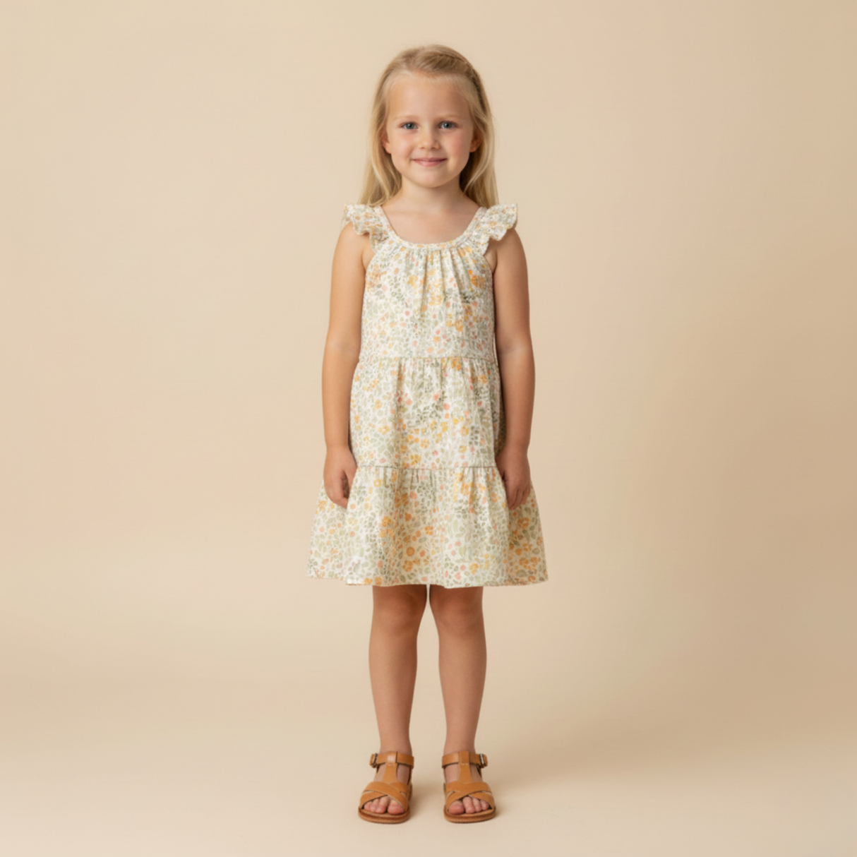 Organic Ruffle Tiered Dress - Bloomfield by Makemake