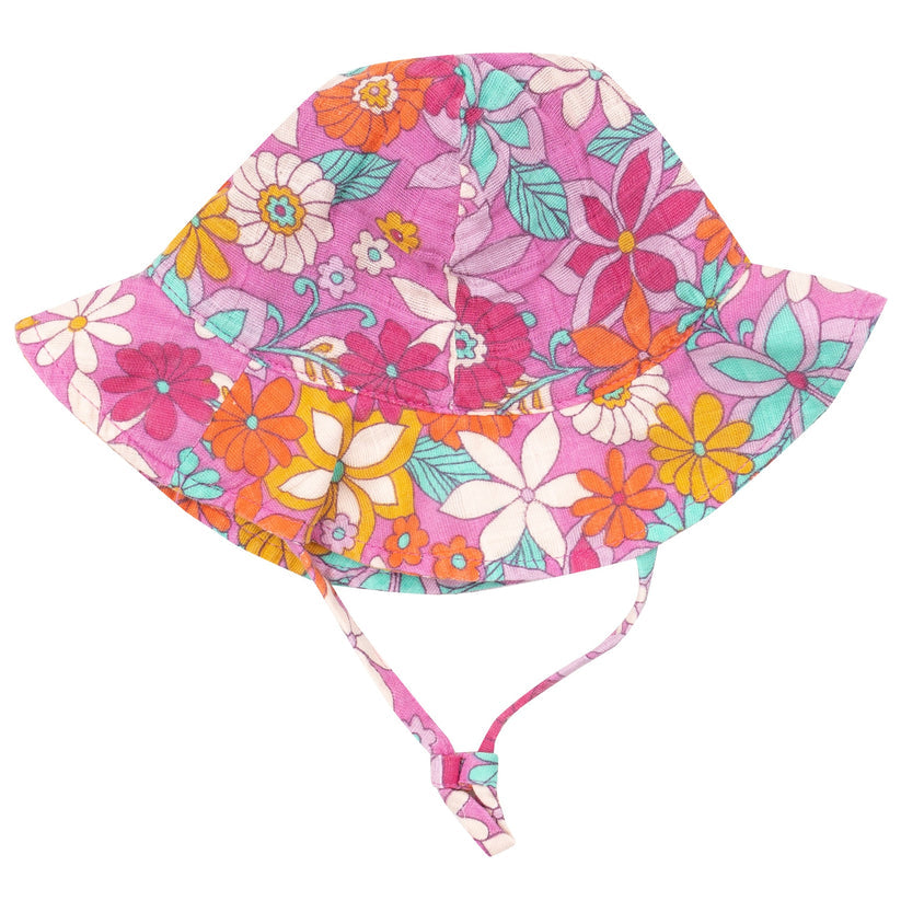 Sun Hat - Tropical Retro Floral by Angel Dear